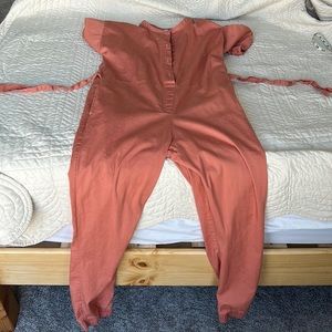 Salmon coverall jumpsuit